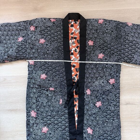 Reversible Hanten Jacket Women 154-162cm Quick-Dry Traditional Chore Warm Padded - Picture 8 of 15